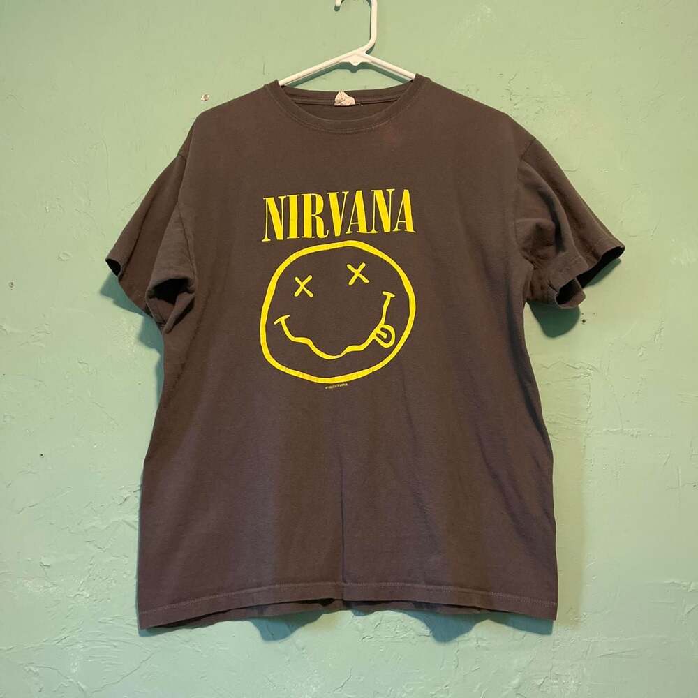 Anvil Nirvana 1992 Smiley Face Graphic Band T-Shirt